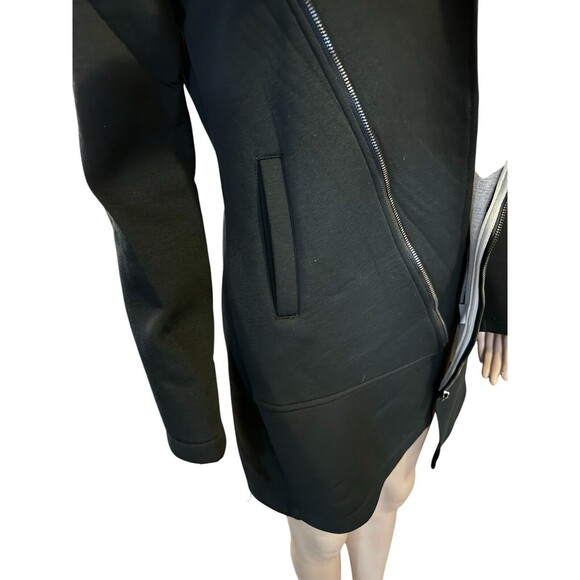 Betsey Johnson hooded jacket women’s longline scuba jacket sz small Asymmetrical - Picture 9 of 16